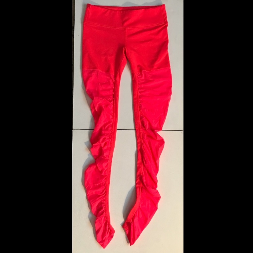 ALO Mesh Goddess Leggings-Hot Coral
